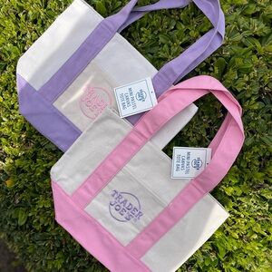 Trader Joe’s Easter Tote Bags Pink & Purple Set of 2 | Spring Basket Tote Bag